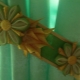 Tiebacks for curtains using the kanzashi technique