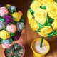 Satin ribbon topiary: interesting options and care