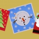 We make Christmas cards for children with our own hands