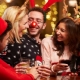 Variety of New Year's games at the table