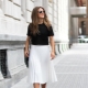 What are white pleated skirts and what to wear with them?