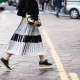 Fashionable pleated skirt