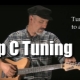 Tuning a guitar in Drop C tuning