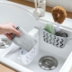 How do I organize the storage of dishwashing sponges in the kitchen?
