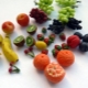 Plasticine fruit