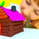 How can you make a house from plasticine?