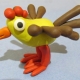 How to mold a plasticine chicken?