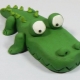 We sculpt a crocodile from plasticine