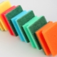 Why are dishwashing sponges different colors?