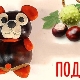 Crafts from chestnuts and plasticine