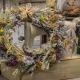Variety of dried flower wreaths