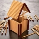 Variety of crafts from matches