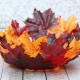 Making a craft vase of leaves