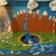 How to make a model of the water cycle in nature from plasticine?