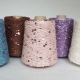 What kind of yarn with sequins is and what can be knitted from it?