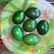 How to paint eggs for Easter with brilliant green?