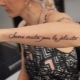 Tattoo with phrases in Latin