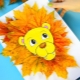 Applications Lion from leaves