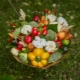 Making a bouquet of vegetables with your own hands