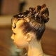 Making hairstyles for ballroom dancing