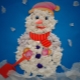 Making snowmen from napkins