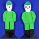 Making a soldier using origami technique