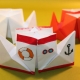 How to make origami in the form of a steamer?