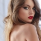 Makeup with red lipstick