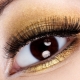 Makeup in gold tones