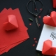 Origami from paper in the form of a heart