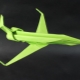 Origami in the form of an airplane