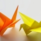 Origami in the form of a crane