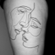 Original tattoos in one line