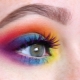 Features and creation of rainbow makeup