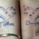Pair of tattoos for mom and daughter