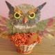 Craft Owl from leaves