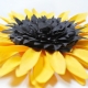 Corrugated paper sunflower