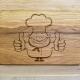 Variety of patterns for burning on a cutting board