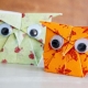 Assembling origami in the form of an owl
