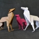Folding the wolf using origami technique