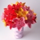Making bouquets using origami technique