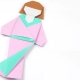 Creation of a person using origami technique