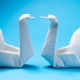 Making a swan from a napkin
