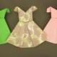 Making origami in the shape of a paper dress