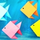 Making origami in the form of fish