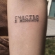 Tattoo on the theme of Happiness