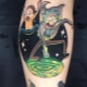 Tattoo Rick and Morty: features and sketches