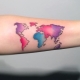 World map tattoo
