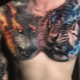 Tattoo in the form of a grin of the beast