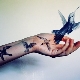 Bird tattoo on hand